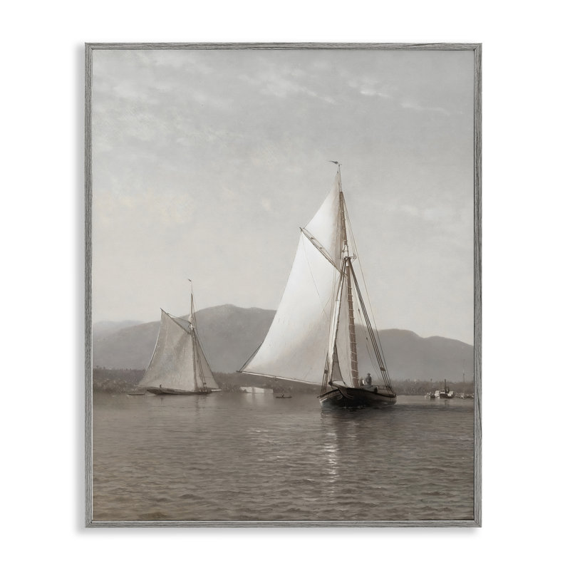 Giclée encadrée de bateau de style bord de mer, par Riley B, H 14 po x l 11 po, Estampe numérique Farmhouse