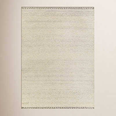 Halifax Hand-Woven Beige Wool Rug