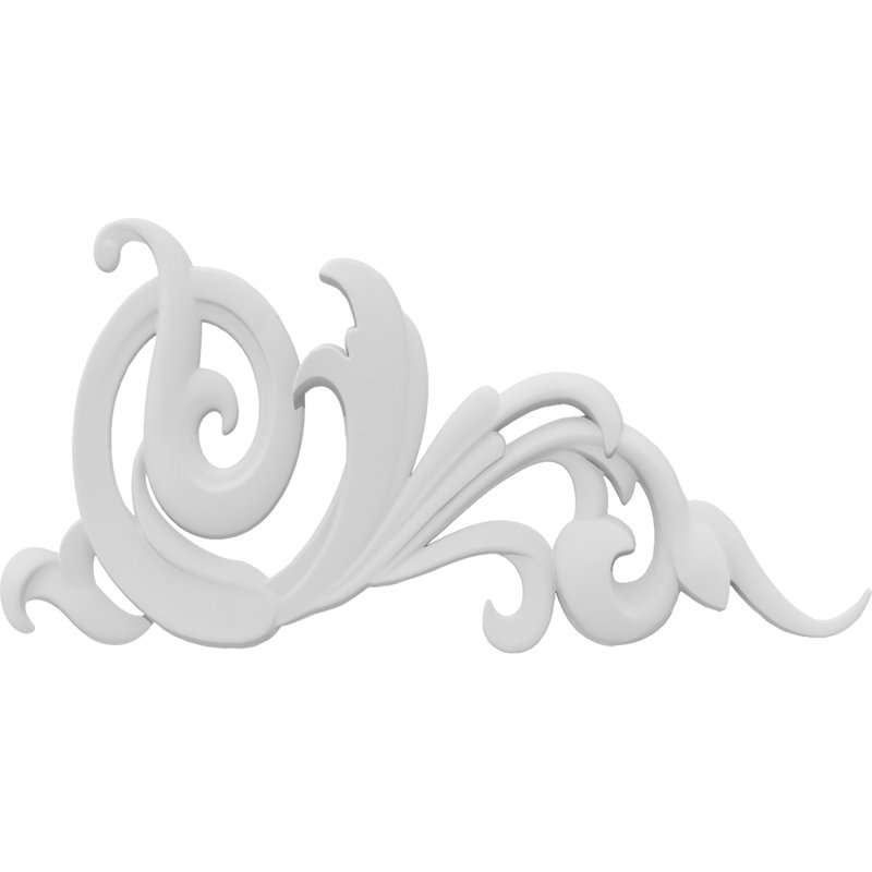 Applique Kirby Rosette, H 4,5 po x l 9 po x P 0,75 po, Droite