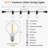 50ft 25-Bulb Outdoor Globe LED String Lights Shatterproof Connectable Weatherproof, 2200K Warm Glow