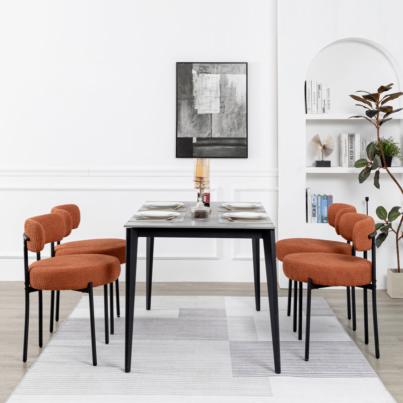 Chaises de salle à manger Sherpa, Orange, 4