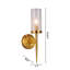 Applique murale dorée 1 lumière Transitional-26392608