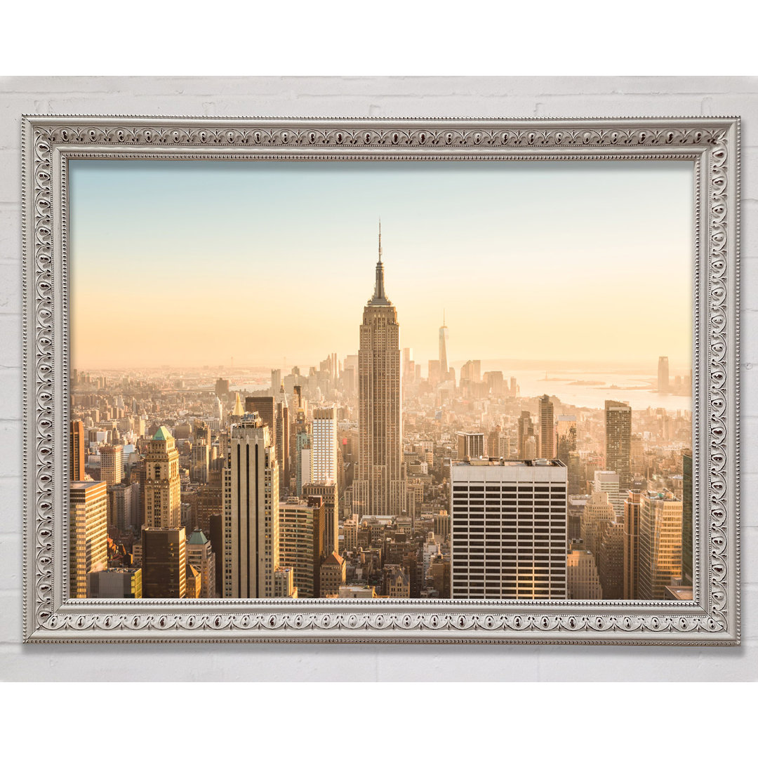 New York Skyline In The Day - Einzelne Bilderrahmen Kunstdrucke