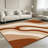 Terracotta Beige Wave carpet-easy to clean, machine-washable, soft and comfortable; suitable for door mats, kitchens, living rooms, bedrooms, corridors, and laundry areas. Easy to clean, durable carpet for home decoration.-130037199