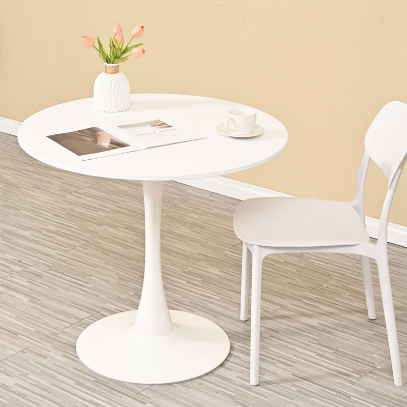 Round Dining Table, Table Small Kitchen Table For Dining Room Kitchen Living Room Mid-Century Leisure Table Bistro Table