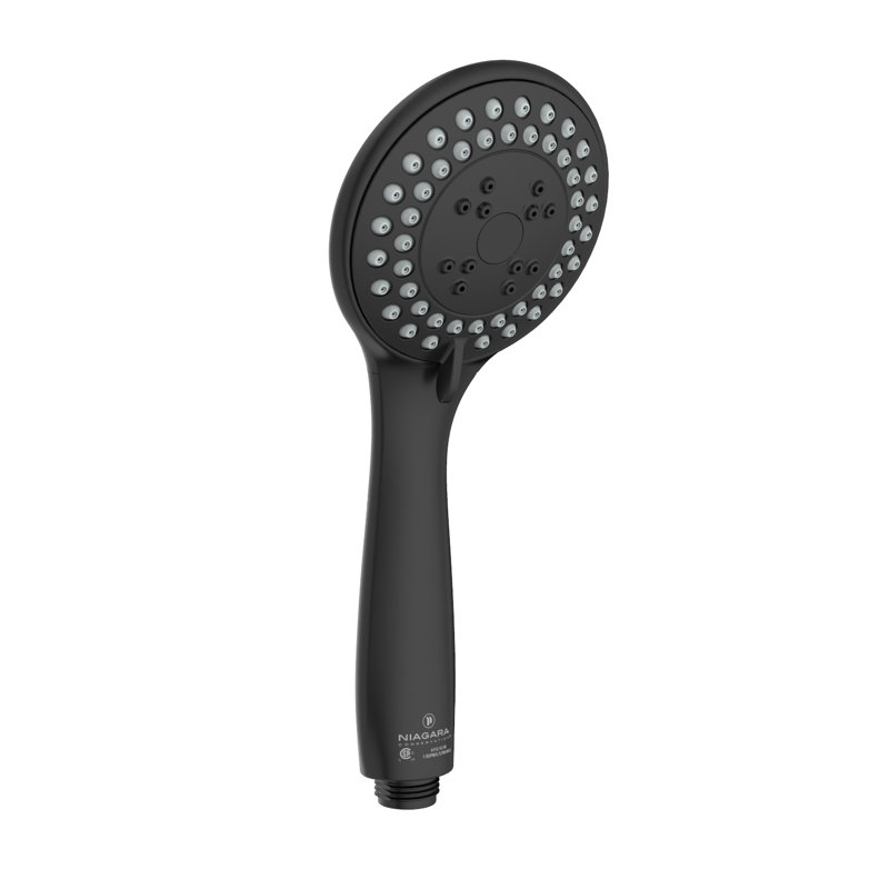 Matte Black Adjustable Handheld Shower Head with Stainless Steel Hose