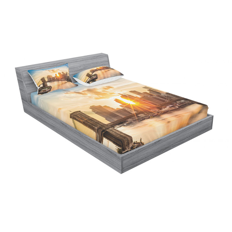 Microfiber Sheet Set, Queen Sheet Set with Fitted Sheet