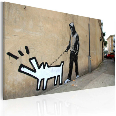 Elyon Banksy Barking Dog sur toile