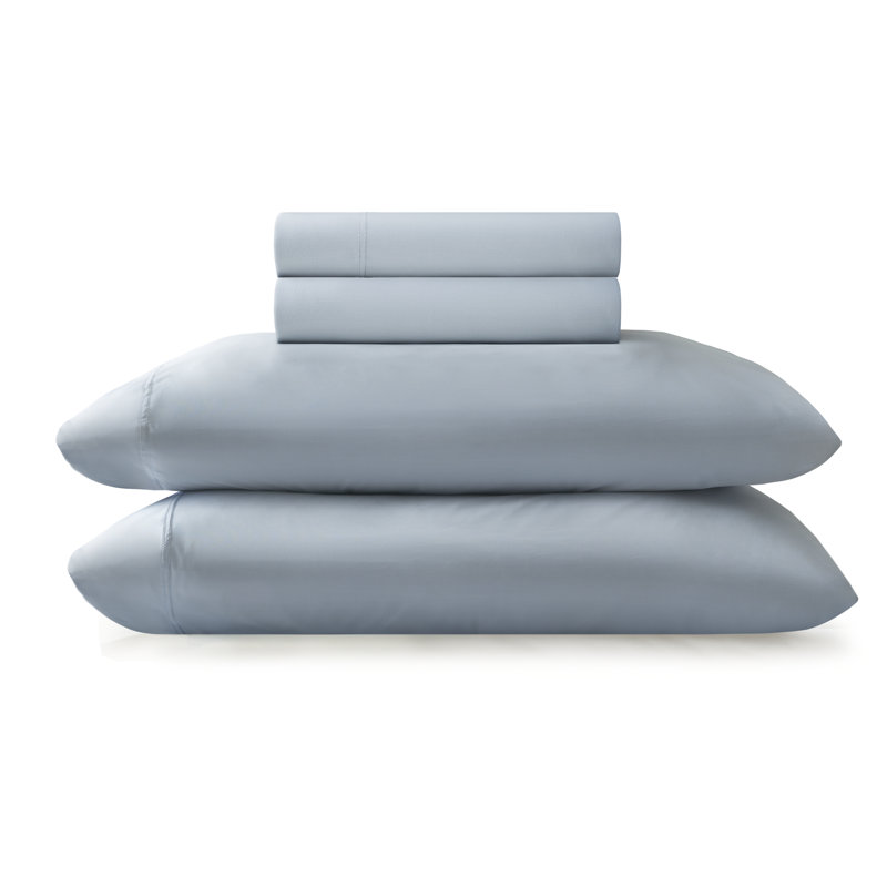 Ensemble de draps 4 pièces bleues, Ensemble de draps pour très grand lit, Bleu