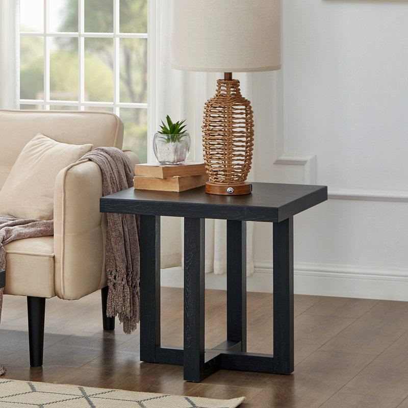 Table de bout contemporaine, Black, Noir