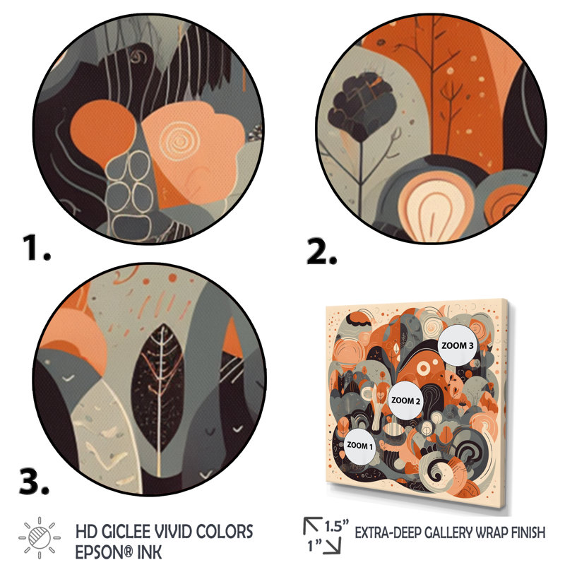 «Evolving Abstractions II», reproduction sur toile, Cadre photo noir, H 16 po x l 16 po x P 1 po