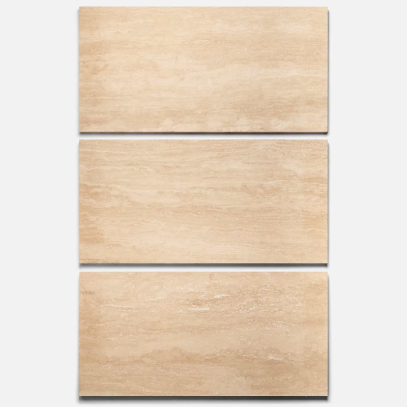 Travertine 18x36 Vein Cut Filled Honed Tile, Classic Honed