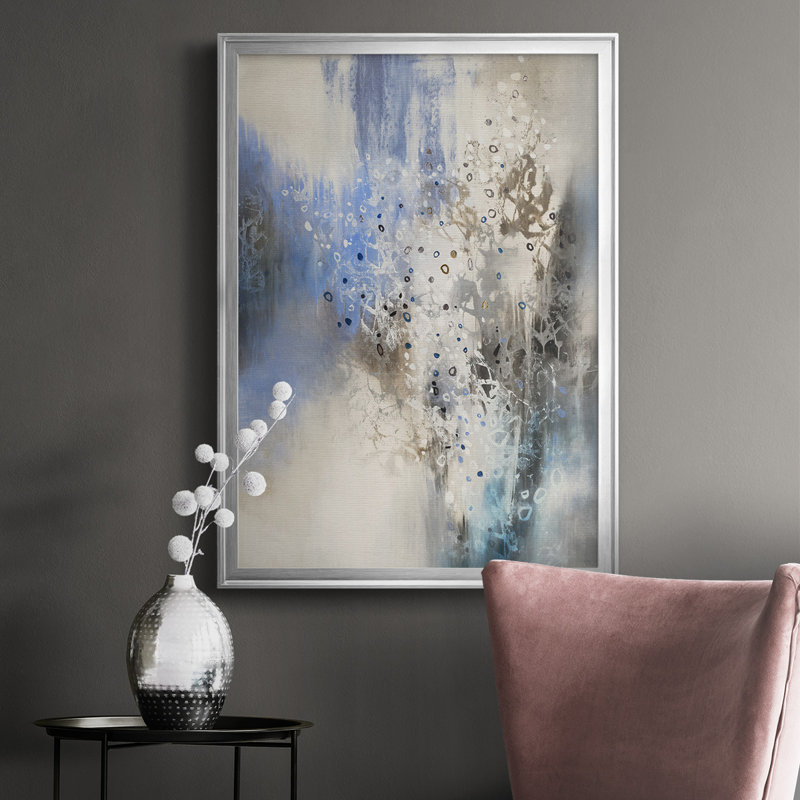 Glacier Stones - impression d'un seul cadre photo, Encadrement argenté, H 24,5 po x l 18,5 po x P 1,25 po