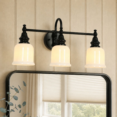 3-Light Dimmable Black Vanity Light