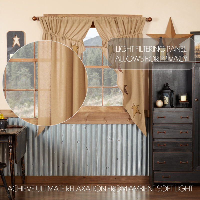 Seppe 100% Cotton Semi Sheer Curtain Pair