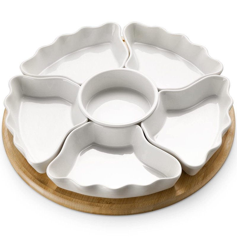 360° Rotatable Serving Tray and Platters