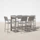 Lysa Rectangular 6 - Person 59" Long Aluminum Bar Height Dining Set