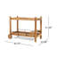 Chariot-bar sophistiqué avec tablettes en bois - noir, l 43,65 po x P 21,85 po, H 31,79 po, mobile et pouvant accueillir une bouteille de vin