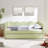 Helin Preppy Style Linen Upholstered Daybed with Trundle, USB Port & Wave-Shaped Back-1648616632-1648616581