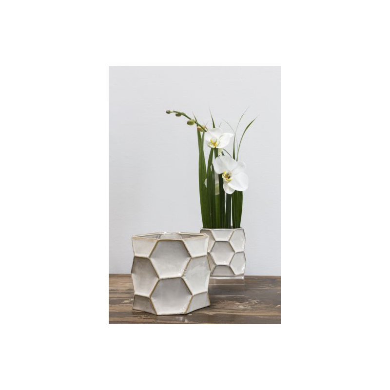 Pot à fleurs en céramique miel
