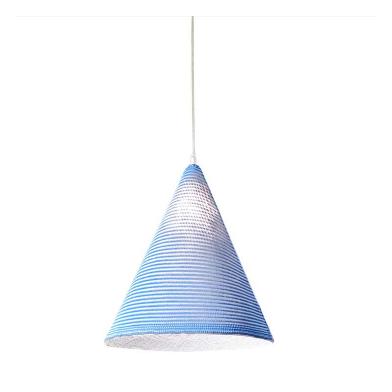 Jazz 1 - Light Chrome Cone Pendant, Blue