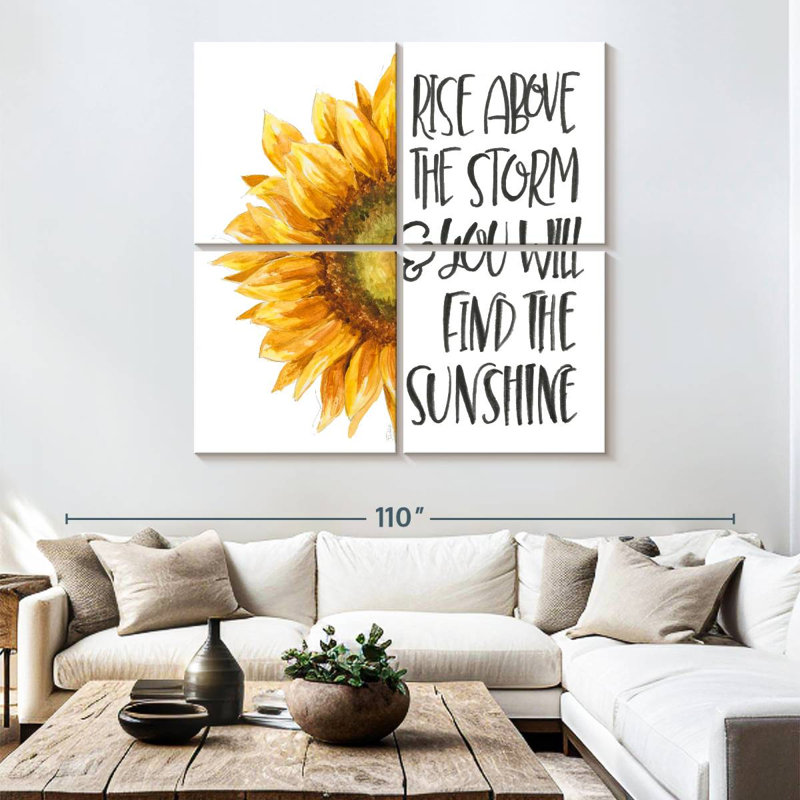 Inspiration tournesol Tergel Harvest, H 74 po x l 74 po