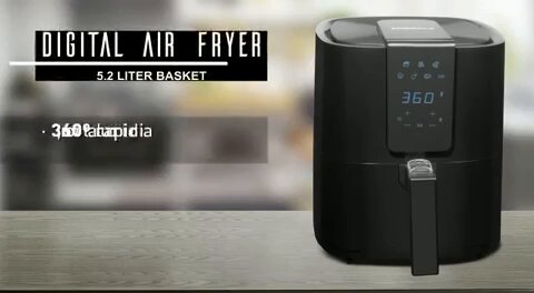 Elite 5.2qt Oil-Free Digital Air Fryer Black