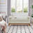 Boucle Fabric Bench with Armrest and Pillows-475419471