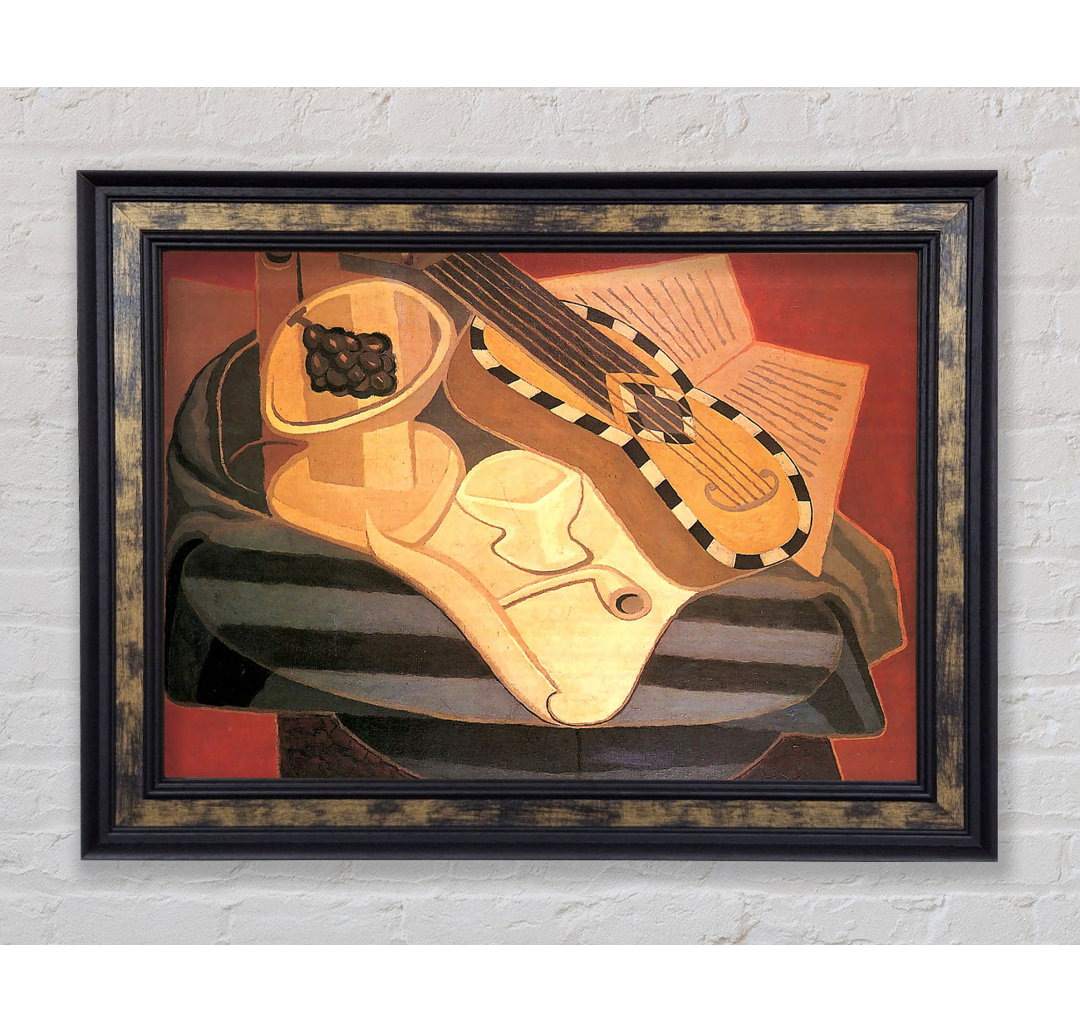 Juan Gris Gitarre mit Ornamenten - Einzelner Bilderrahmen Kunstdrucke