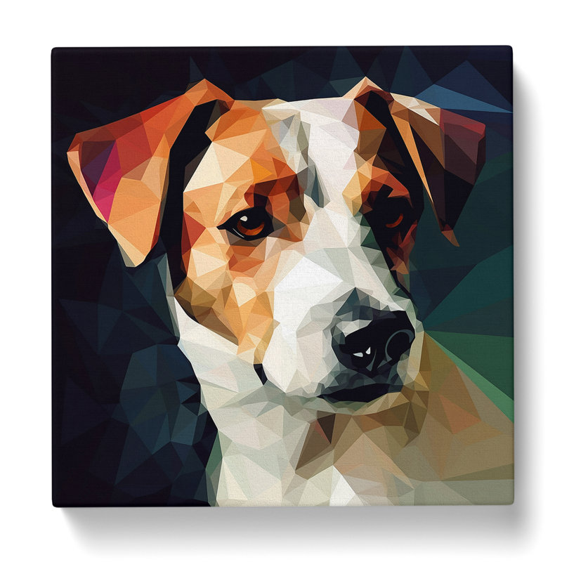 Jack Russell Cubism - Wrapped Canvas