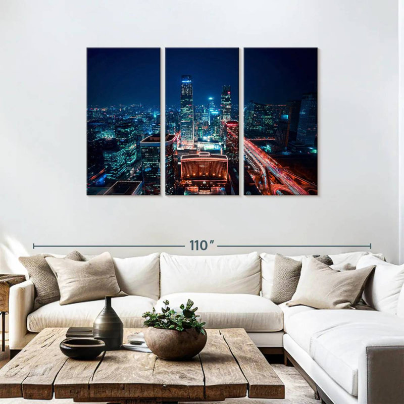 Beijing CBD Night, 48" H x 74" W