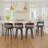 26'' Swivel Upholstered Counter Stools with solid wood leg-1099685634