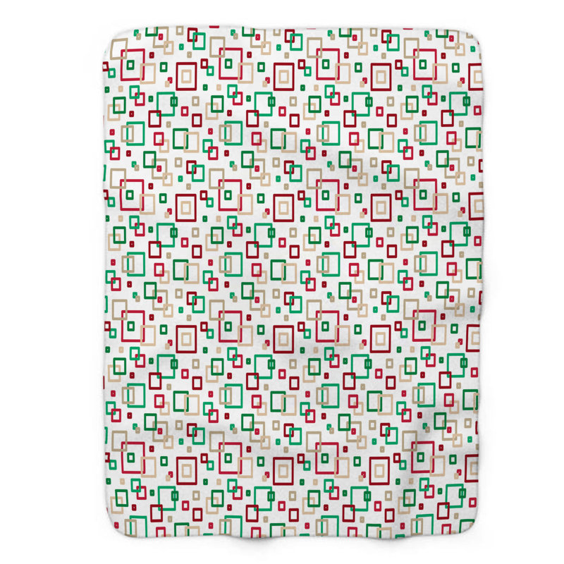 Couverture géométrique 1 pièce Sherpa Premium 0165, L 60 po x L 80 po