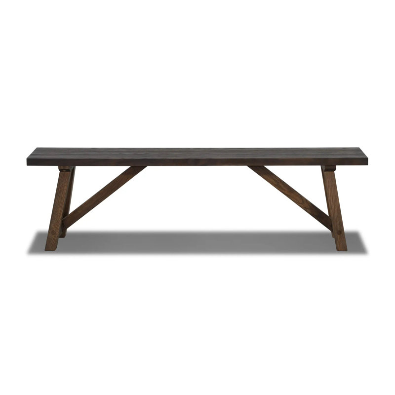 Cascais Dining Bench with Farmhouse Base, Brown Oak