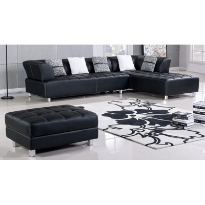 Henriquez Faux Leather L-Shaped Sectional