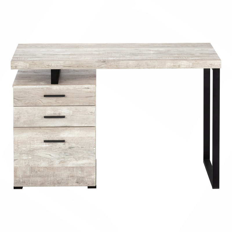 Babken Reversible Desk, Taupe/Black