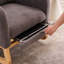 Chaise berçante d'appoint à haut dossier avec repose-pieds pour chambre à coucher ou espace de vie-1401279852