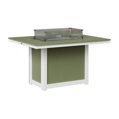 Donoma Rectangular Dining Fire Pit Table