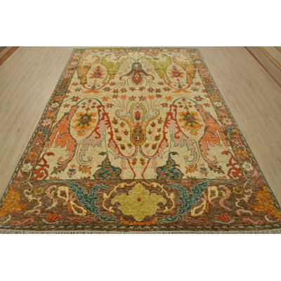 Anatolia Rug 8’3” X 10’2” Beige Wool Traditional Hand-Knotted Oriental Carpet