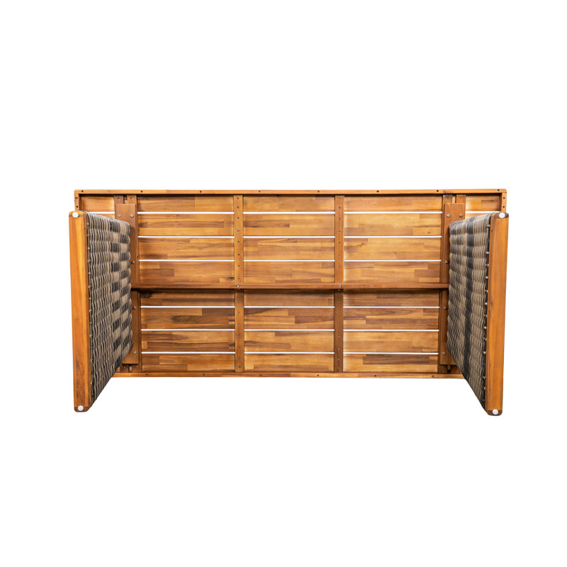 Ensemble de repas d'extérieur gris, table et banc, design à lattes, pieds respirants
