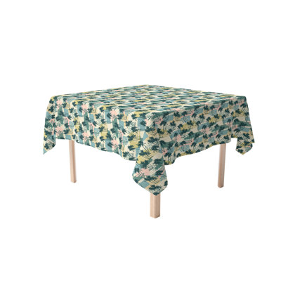 Square Tablecloth, 100% Cotton, 52X52", Island Illustration
