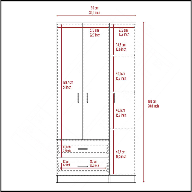 Armoire Eureka, Blanc
