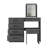 Makeup Dressing Table, Mirror, Four Drawers, Stool, Smokey Oak
