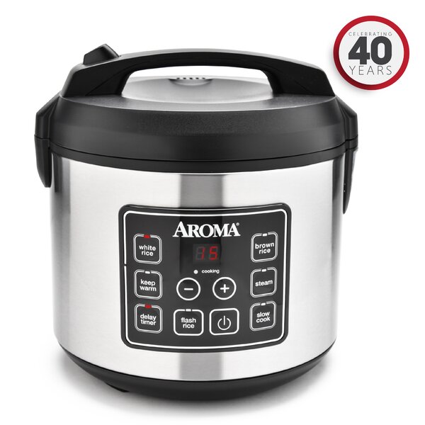 Aroma 5 Qt. Cool Touch Digital Slow Cooker, Food Steamer and Rice ...