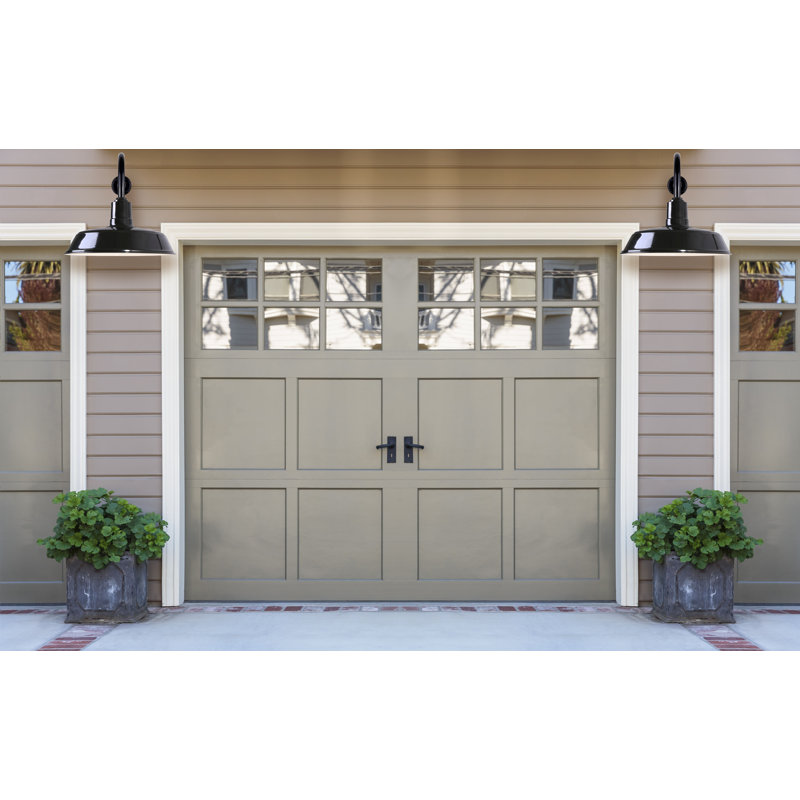 Luminaire de grange d'extérieur à 1 ampoule noire H 15,75 po Baguia