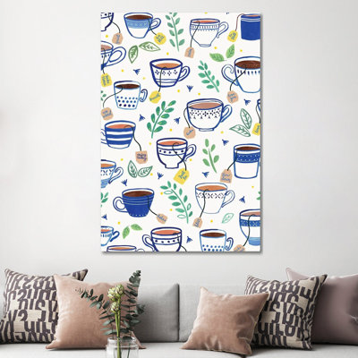 «Home Blue Kitchen VI» par Nancy Mckenzie, reproduction d'art sur toile tendue