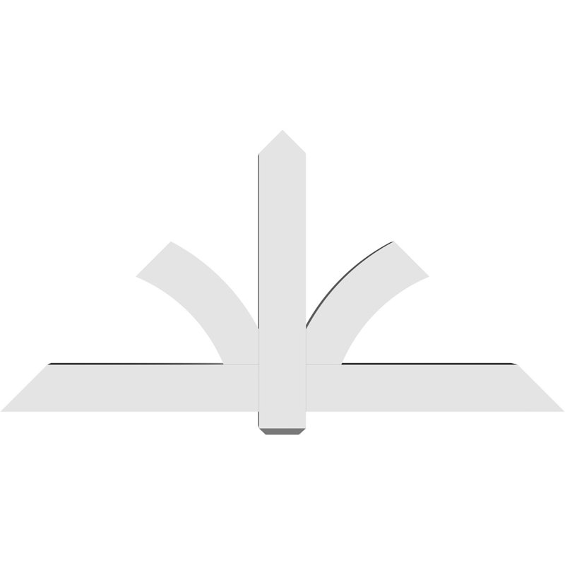 Support pour pignon en PVC Redmond, H 36 po x l 72 po (pas 12/12), P 6 po x F 6 po
