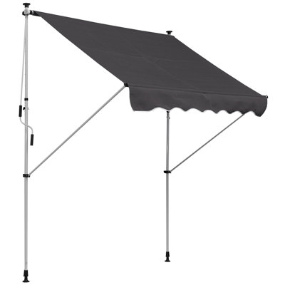 Dakota Fields 200cm W x 150cm D Polyester Cover Retractable Patio Awning