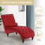 Chaise longue capitonnée en velours-290435525