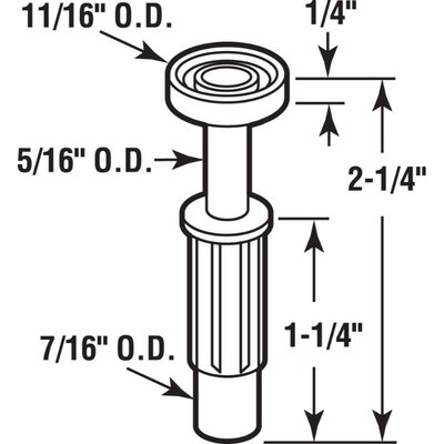 Prime-Line Bi-Fold Door Top Guide Roller | Wayfair